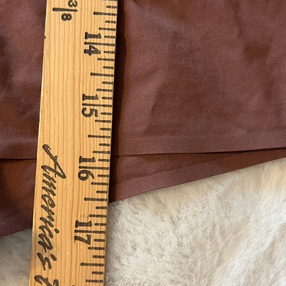 ATHLETA‎ Skyline II High Waisted Belted Shorts Brown (Hearth Rose) Size 14 - Picture 12 of 16